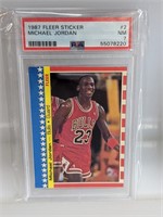 Michael Jordan PSA 7 1987 Fleer Sticker #2