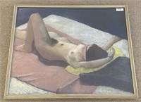 Reclining Nude Pastel Painting