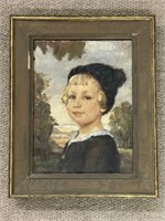 Wechsler Oil on Canvas Portrait of Young Boy