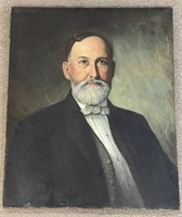 H.E.C. Peterson Oil on Canvas Portrait of Man