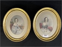 Pair of Oval Framed Portraits
