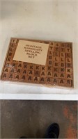 Vintage Mahogany Wood Spelling Blocks