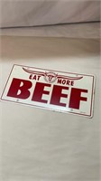 Eat More Beef Car Tag