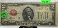 1928-G RED SEAL $2 NOTE