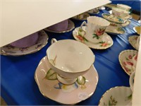 CUPS & SAUCERS - POLEY, HAMMERSLEY, TUSCAN