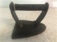 Antique Sad iron #2 Clover Shamrock
