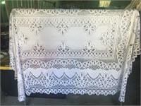 Beautiful Rectangle White Lace Tablecloth
