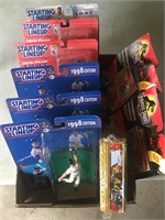 Box Lot of Starting Lineup Figurines and More