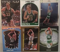 Larry Bird Basketball Six Trading Card Lot