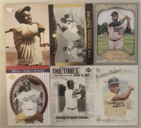 Jackie Robinson Six Card Baseball Lot
