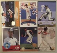 Derek Jeter Six Baseball Card Lot