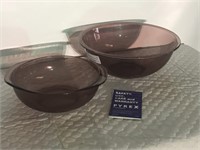 Pyrex Vision  Purple / Amethyst / Cranberry Bowls