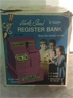 Vintage Uncle Sam's Register 3 Coin Bank
