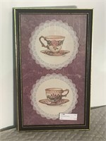 Framed Teacups Artwork