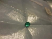 Loose Gemstone -  Emerald .77ct - light blue green
