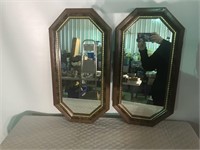 Pair of Oval Framed Mirrors