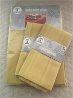 New Gold / Mustard Colored Tablecloth & Napkins