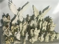 Lot of 34 White Angel Figurines