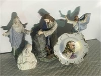 Lot of 5 Jesus Porcelain Figurines