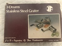 3 Drums Stainless Steel Grater
