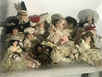Lot of 15 Misc. Porcelain Dolls
