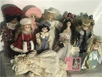 Lot of 11 Misc. Porcelain Dolls