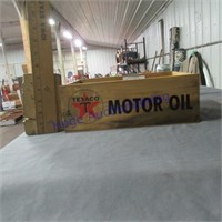 TEXACO MOTOR OIL WOOD BOX, 8.5 X 11.5 X 4"T