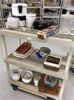 Rack of miscellaneous home goods