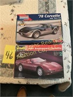 Pair of Crovette plastic models