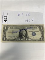 $1 SILVER CERTIFICATE, 1957