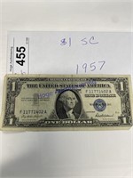 $1 SILVER CERTIFICATE, 1957