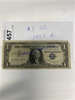 $1 SILVER CERTIFICATE, 1957 A
