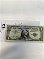 $1 SILVER CERTIFICATE, 1957 A