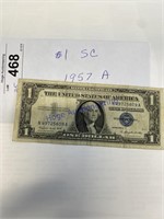 $1 SILVER CERTIFICATE, 1957 A