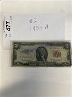 $2 BILL, 1953 A