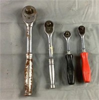 4 Various Size Snap On Ratchets