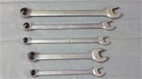 5 Snap On SAE Wrenches