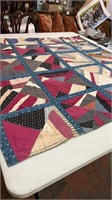 Unusual handmade antique quilt