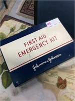 Vintage Johnson and Johnson metal box first aid