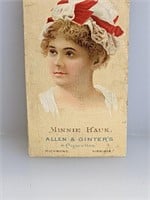 1888 N27 Allen Ginter Worlds Beauties Minnie Hauk