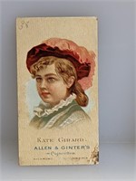 1888 N27 Allen Ginter Worlds Beauties Kate Girard