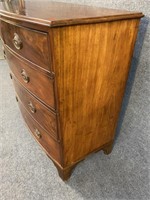 SOLID MAHOGANY 18TH CENT. BOW FRONT CHEST