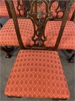 HIGH QUALITY SET OF 8 SOLID MAHOGANY CHIPPENDALE