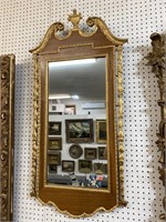 ANTIQUE CHIPPENDALE SOLID MAHOGANY MIRROR