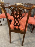 HIGH QUALITY SET OF 8 SOLID MAHOGANY CHIPPENDALE