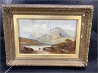 LATE 19TH CENT. MOUNTAIN LANDSCAPE OIL ON BOARD