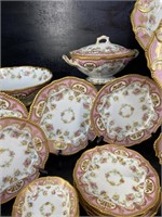 VERY RARE 88 PIECES OF ANTIQUE LIMOGES CHINA