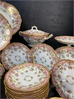 VERY RARE 88 PIECES OF ANTIQUE LIMOGES CHINA