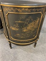 OVERSIZED PR OF CHINOISERIE DECORATED HALF