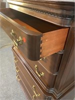 GEORGETOWN GALLERIES SOLID MAHOGANY CHEST ON CHEST